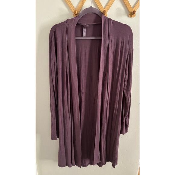 SKIMS Robe Women's Small Purple Knit Robe Pockets Open Front Cardigan Soft - Picture 2 of 10